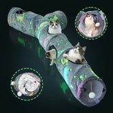 FelRelWel Self Luminous Cat Tunnel - Glow in Dark Play