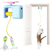 Interactive Cat Toys For Indoor Cats featuring a wall-mounted activity set and colorful dangling toys