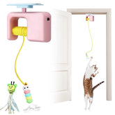Interactive Cat Toys For Indoor Cats featuring a wall-mounted toy with dangling strings and playful attachments