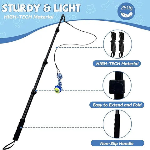 Flirt Pole for Dogs | Durable Interactive Training Toy for High-Energy Breeds