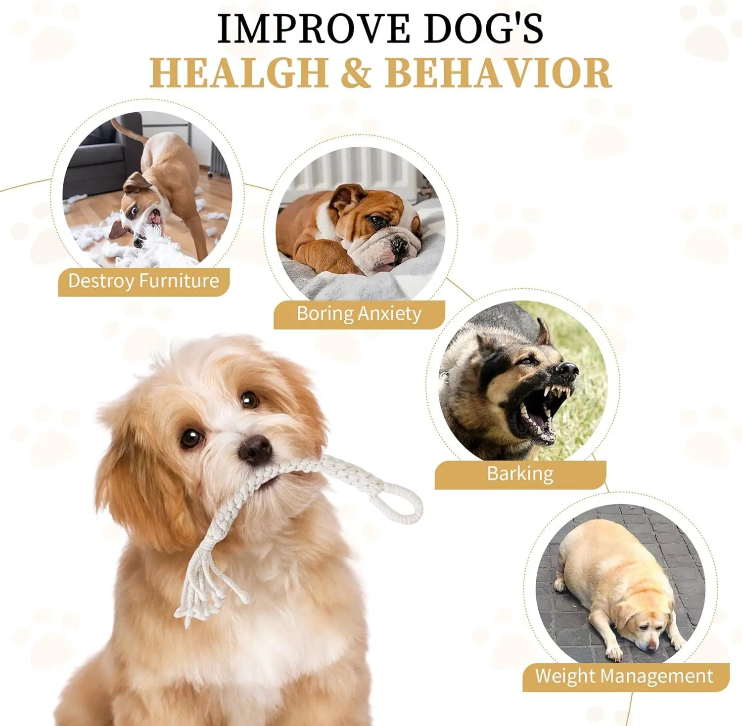 FelRelWel dog rope toys for aggressive chewers promoting healthy play and reducing destructive behavior