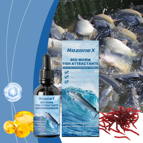 FelRelWel HozoneX red worm fish attractants liquid fishing bait enhancer with fish and red worms