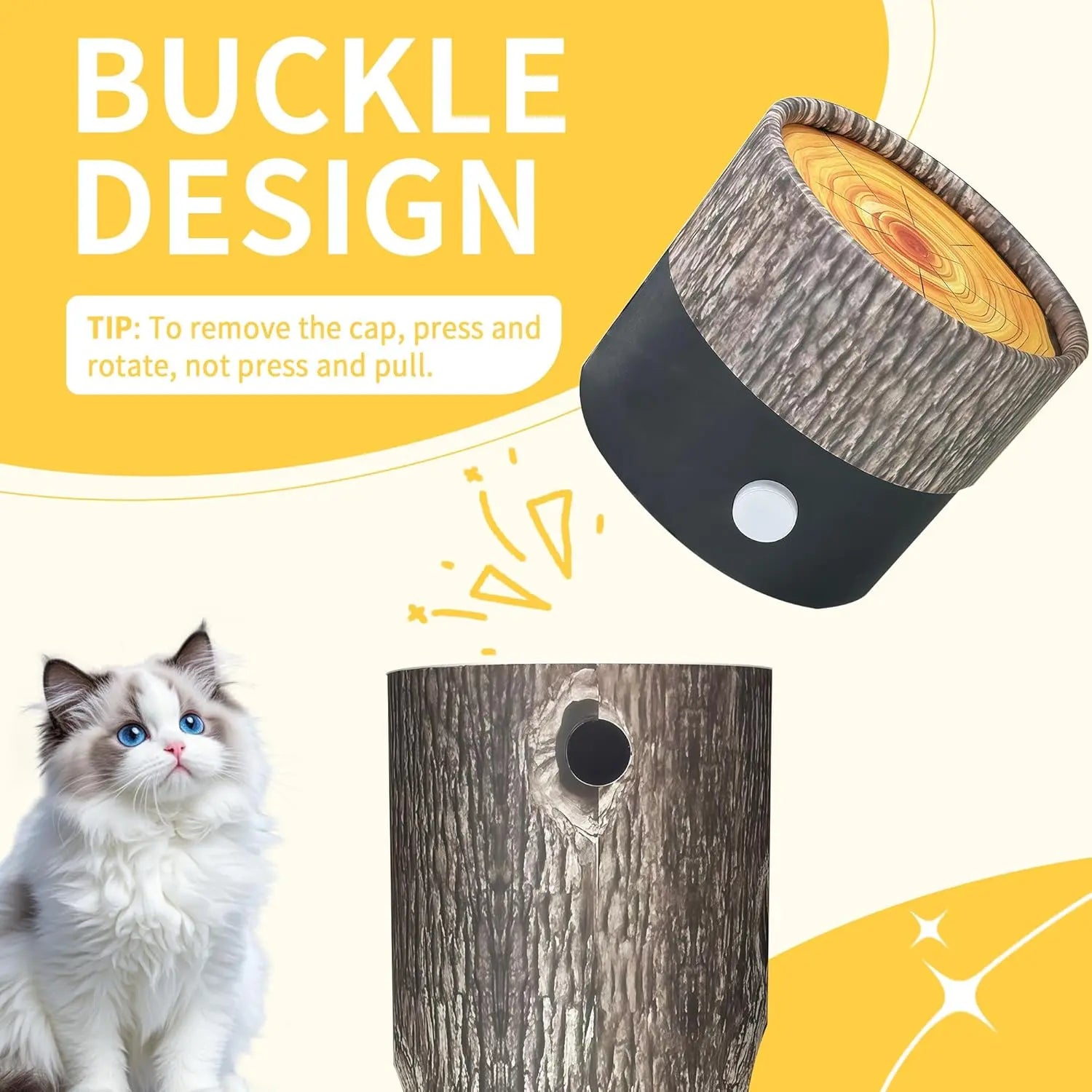 Interactive cat toy for indoor cats with a unique buckle design for playful engagement