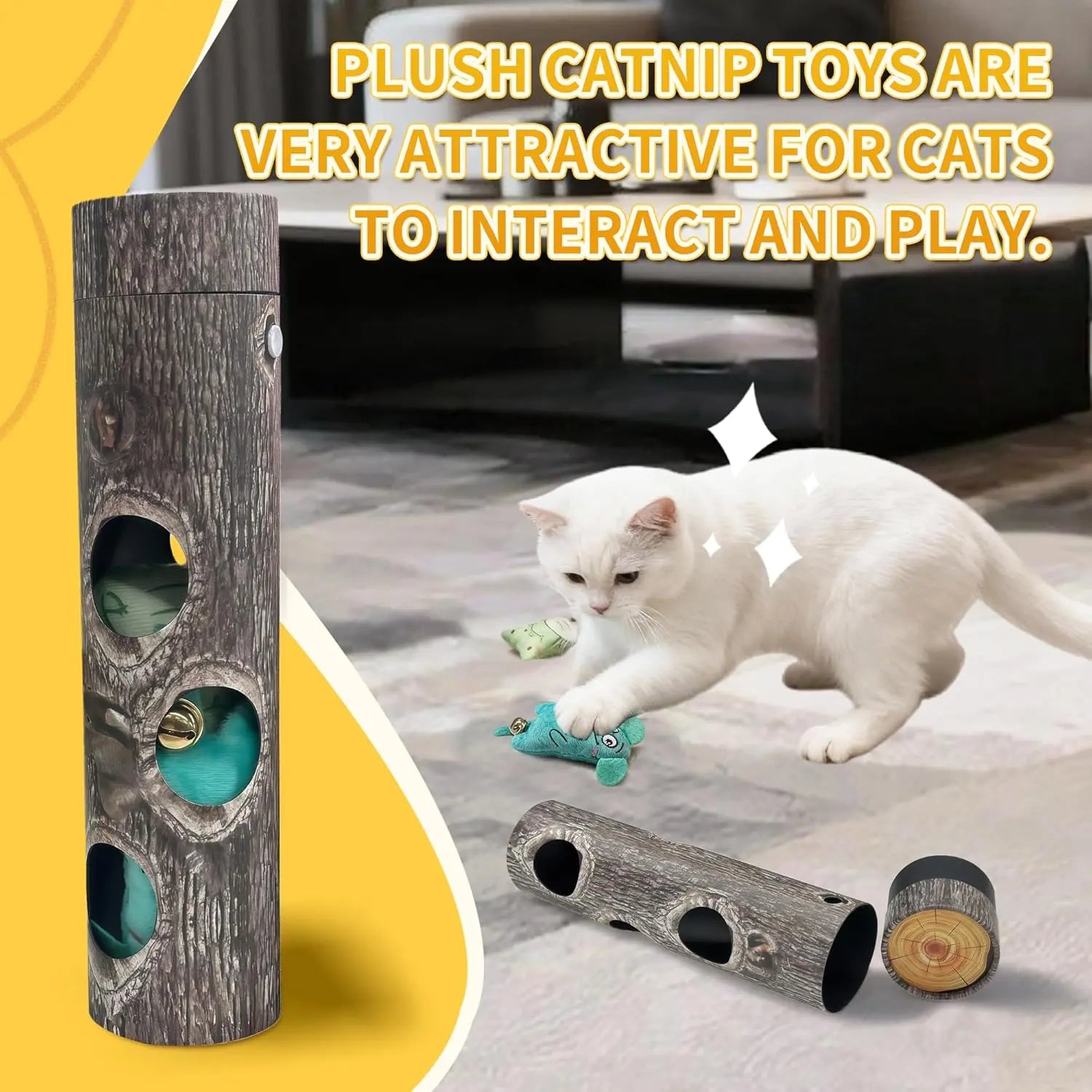 Interactive cat toy for indoor cats featuring plush catnip toys and engaging design for playful moments