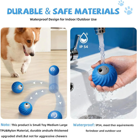 FelRelWel interactive dog treat ball designed for waterproof indoor and outdoor play with safe materials