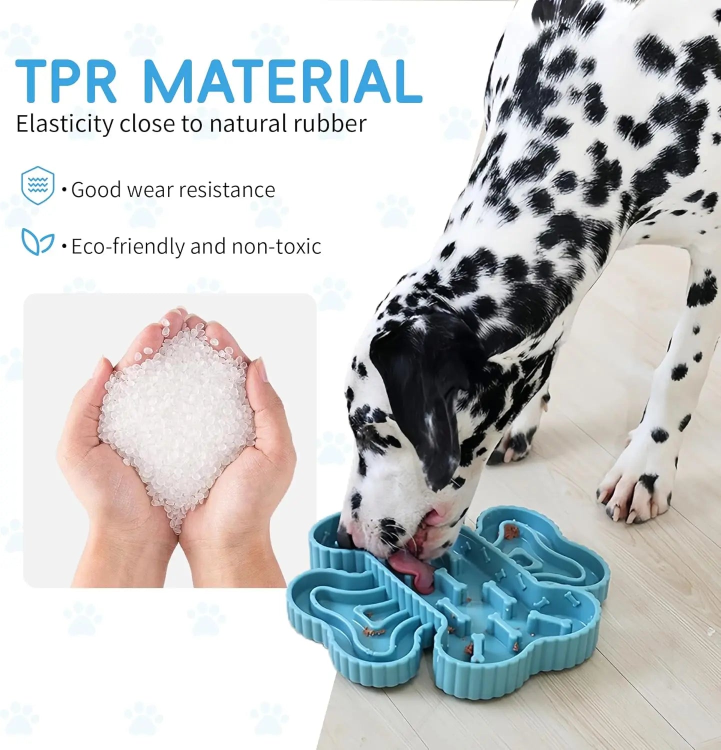FelRelWel silicone slow feeder dog bowl designed for interactive feeding with non-toxic TPR material